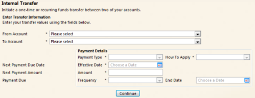 Internal Transfer Screenshot